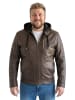Men Plus Lederjacke in haselnuss