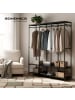 SONGMICS Kleiderschrank Blochic in Schwarz - (B)141 x (H)180 x (T)40 cm