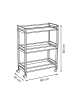 5five Simply Smart Mobiler Küchenwagen COME, 3 Ebenen in Braun, (B) 30 x (H) 80 x (L) 60 cm