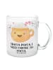 Mr. & Mrs. Panda Teetasse Kaffee Gespenst mit Spruch in Transparent