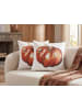 Beliani 2er-Set Dekokissen CURBITA in Beige/Orange