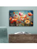 OnlyWow Leinwand Bilder Bunte Blumen