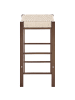 Beliani 2er-Set Barhocker EMBRUN in Braun/Beige