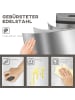 HOMCOM Sensor-Mülleimer in Silber 33L x 25B x 69H cm