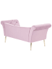 Beliani Chaiselongue NANTILLY in Violett - (W) 175 x (H) 76 x (L) 70 cm