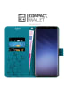 cadorabo Hülle für Samsung Galaxy S9 PLUS Blumen Design in FLORAL BLAU