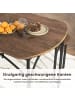 COSTWAY Esstisch Set 3-teilig in Braun