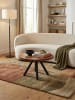 KADIMA DESIGN Moderner Couchtisch mit Sheesham Massivholz, Metall-Materialmix