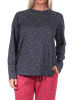 NORMANN Pyjama Shirt langarm Oberteil Mix & Match Tupfen Punkte - 70007 in anthrazit