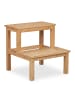 relaxdays Tritthocker in Natur - (B)40 x (H)40 x (T)40,5 cm