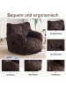 ABRIHOME Sitzsack in Braun Cord Gepolstert mit Schaumstoff für Wohnzimmer