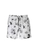 Karl Lagerfeld Weiße Polyester-Badeshorts