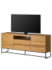 home24 home24 TV-Lowboard Breite 165 cm (1er Set) - Eiche - MDF furniert & Eisen - 165.0 x 67.0 x 40.0 cm in Eiche