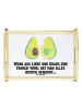 Mr. & Mrs. Panda Dekotablett Avocado Pärchen mit Spruch in Weiß