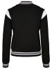 Urban Classics Urban Classics Damen Ladies Organic Inset College Sweat Jacket in black/white