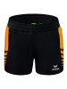 erima Six Wings Shorts in schwarz/new orange