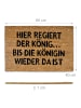 relaxdays Fußmatte König und Königin in Braun - (B)60 x (T)40 cm