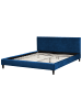 Beliani Doppelbett FITOU in Blau/Braun - (W) 190 x (H) 87 x (L) 214 cm
