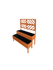 relaxdays Blumenkasten mit Spalier in Orange - (B)109 x (H)135 x (T)62 cm