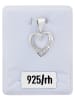 Adeliás Damen Anhänger – Herzanhänger aus 925 Silber mit Zirkonia in silber