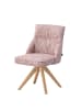 DUBI Möbel 2er-Set: Drehstuhl TALINA in Rosa - (B)49 x (H)84 x  (T)62 cm
