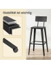 VASAGLE 2er-Set: Barhocker Barnet-old in Schwarz - (B)50.5 x (H)102.2 x (T)45.4 cm