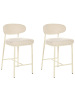 Beliani 2er-Set Barhocker UNITY in Beige