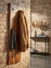 KADIMA DESIGN Wandgarderobe aus Sheesham Massivholz, Baumkanten, 6 stabile Haken