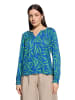 CARTOON Schlupfbluse mit Muster in Green/Blue