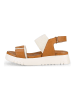 Felmini Wide Fit Sandalen in Braun/Weiß