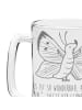 Mr. & Mrs. Panda Bierglas Schmetterling Zitronenfalter mit Spruch in Transparent