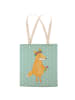 Mr. & Mrs. Panda Shopper-Tasche Fuchs Blumen ohne Spruch in Türkis Pastell