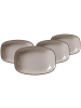 Ritzenhoff & Breker 4er Set Suppenteller Casa 23,5 x 16 cm in grau