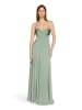 Vera Mont Abendkleid mit Wasserfallausschnitt in Foggy Green