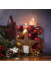 MARELIDA 33er Set Weihnachtskugeln mit Stern Baumspitze bruchfest gold, rot