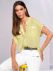 Heine Kurzarm-Bluse in pastellgelb