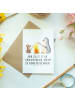 Mr. & Mrs. Panda Jubiläumskarte Pinguin Lagerfeuer mit Spruch in Weiß