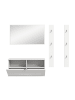 ebuy24 Garderobenmöbelset ProjektX (3-teilig) Weiß 130 x 37 cm