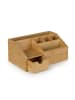relaxdays Schreibtisch Organizer in Natur - (B)24,5 x (H)11 x (T)15 cm