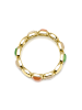 Luxenter Armband mit mehrfarbigem Katzenaugen-Motiv, 18 Karat Gold-Finish – Jajim