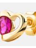 Diamant L'éternel Ohrringe aus 585 Gelbgold mit Rubin