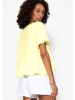 SASSYCLASSY Musselin Shirt mit Volants in Gelb