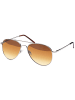 styleBREAKER Piloten Sonnenbrille in Gold / Braun Verlauf