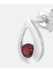 Diamant L'éternel Ohrhänger aus 375 Weißgold mit Granat