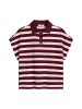 Marc O'Polo DENIM Gestreiftes Poloshirt Wide in Dark Red Multi 01