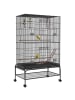 Pawhut Vogelkäfig Schwarz 97L x 58B x 160H cm