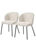 home24 home24 Polsterstuhl 2er-Set im modernen Stil in Beige