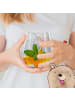 Mr. & Mrs. Panda Blümchentail Glas Avocado Feier mit Spruch in Transparent