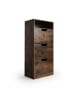 relaxdays Schuhschrank "Industrial" in Dunkelbraun - (B)60 x (H)140 x (T)24 cm