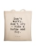 Mr. & Mrs. Panda Tasche Don't worry, don't cry... mit Spruch in Creme